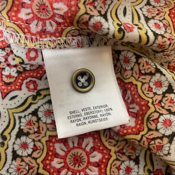 Anthropologie Maeve mixed print floral boho blouse top sz 0 - Picture 3 of 6